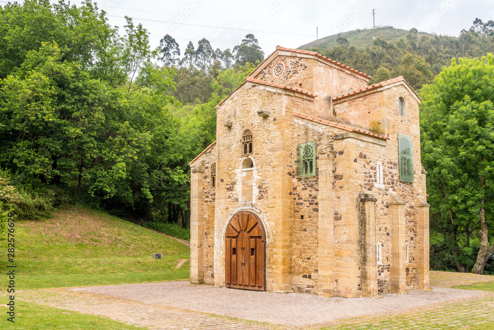 Fototapeta premium View at the Church of San Miguel de Lillo in Oviedo - Spain