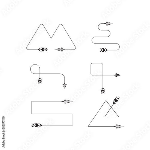 arrows and bows vector set