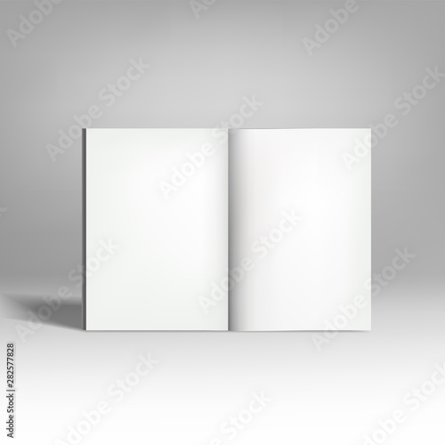 Clean open book mockup. Vector illustration design.
