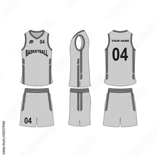 Basketball jersey set template collection.