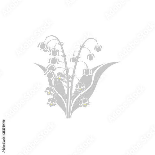 Lily of  the valley flower design greetings card