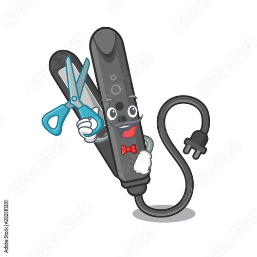 Barber straightener with in the mascot shape