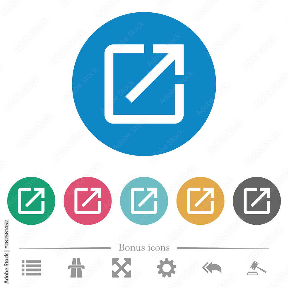 Open in new window flat round icons Open in new window flat round icons