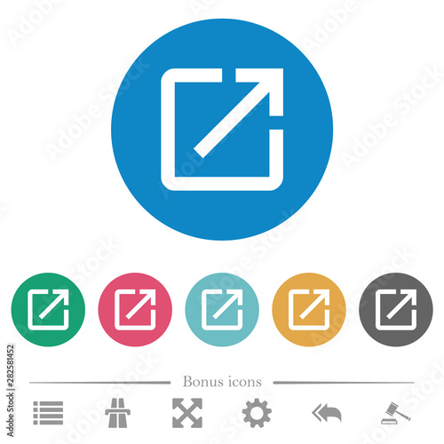 Open in new window flat round icons