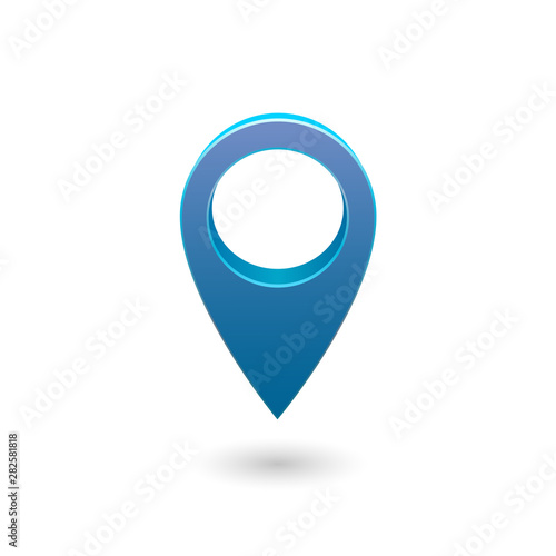 Set Map pointer 3d pin location symbols vector