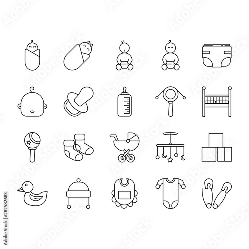 baby icon set vector illustration,eps 10