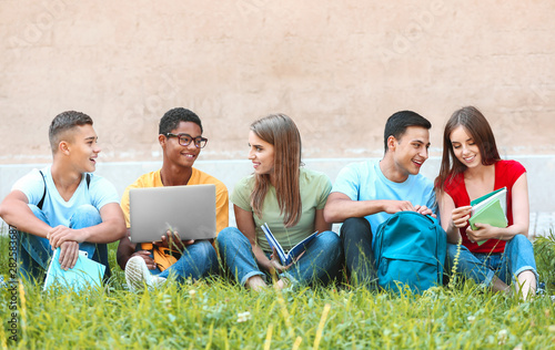 Portrait of young students ...
