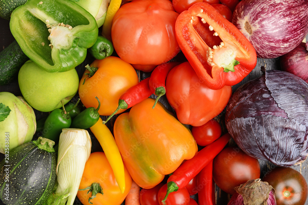 Assortment of fresh vegetables, closeup