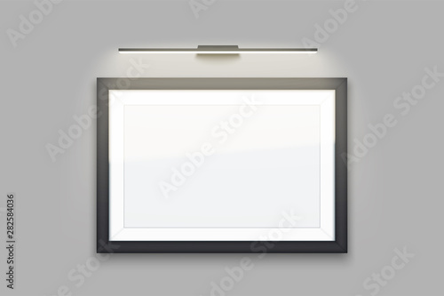 Picture frame with light in gallery