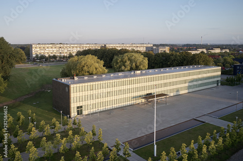 Photography Aerial view of Roedovre municipality town hall, Denmark