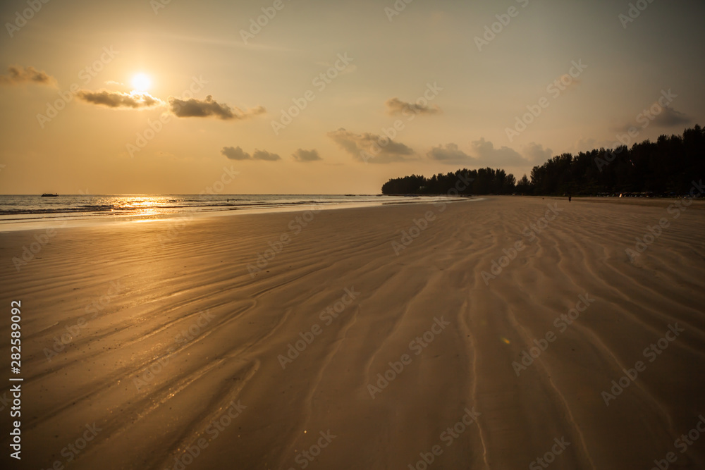 Sunset on Khao Lak beach.Phang nga, Thailand. Sunset on Khao Lak beach.Phang nga, Thailand.