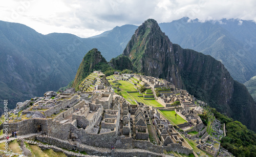 View to Machu Picchu inca ruins photo