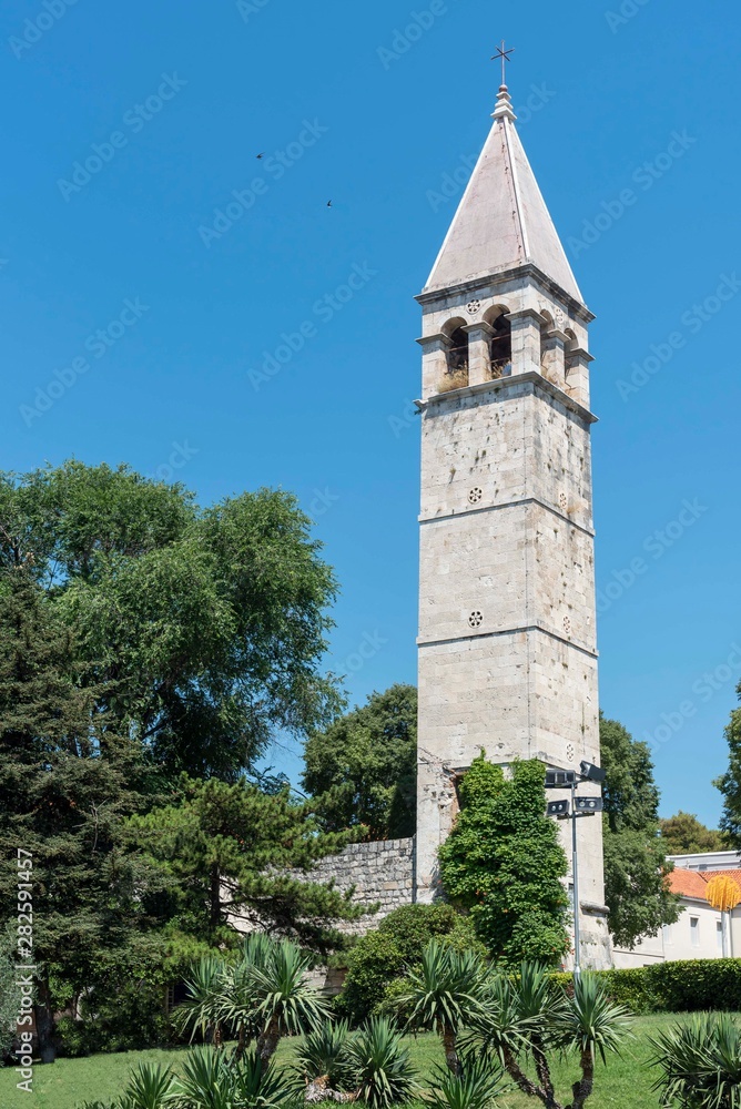 Church tower in Split in Croatia