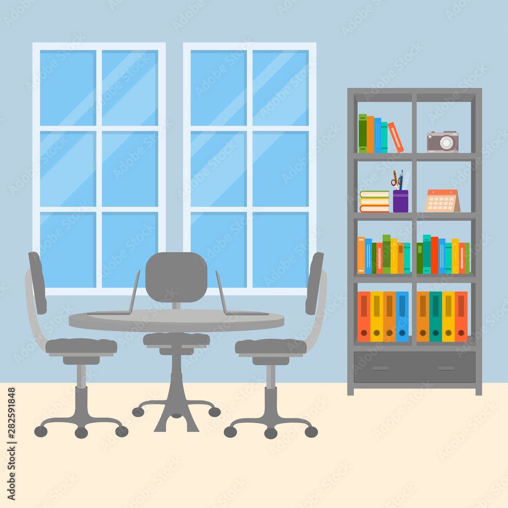 Fototapeta premium vector illustration of workspace