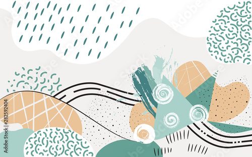 Universal Abstract Background. Hand Drawn Pattern. Vector illustration