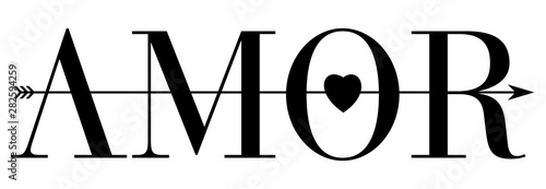 Love logo with text in span...