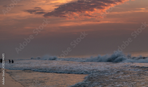 Sunrise at Puri beach.