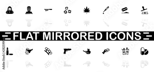 Crime - Flat Vector Icons