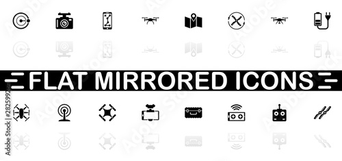 Drone - Flat Vector Icons