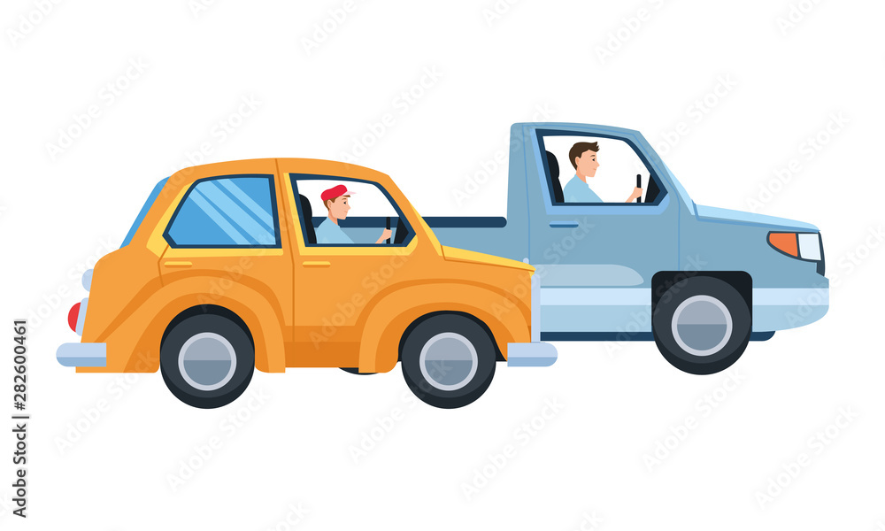 People driving vehicles in the traffic