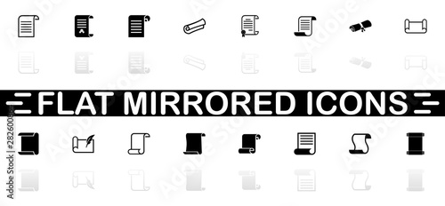 Scrolls and Papers - Flat Vector Icons