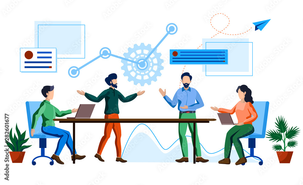team discussing, meeting, presentation team discussing, meeting, presentation