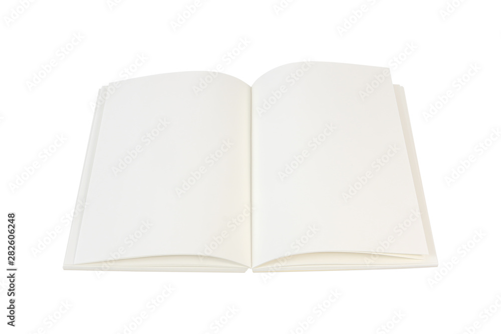 Blank open book isolated on white background with clipping path Blank open book isolated on white background with clipping path