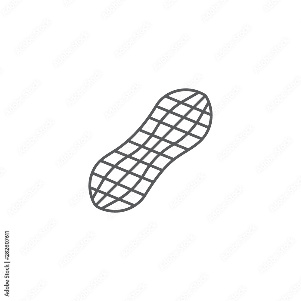 Peanut shell vector icon isolated on white background Peanut shell vector icon isolated on white background