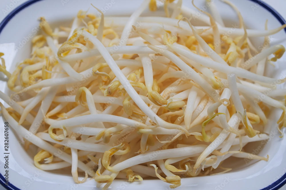 Fresh bean sprouts with cooking Fresh bean sprouts with cooking