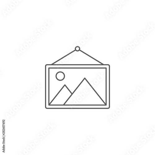 Free Download Picture frame vector icon isolated on white background - GFXLoad