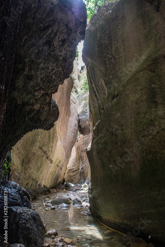 Natural sight canyon of Avakas on Cyprus, formed the river.