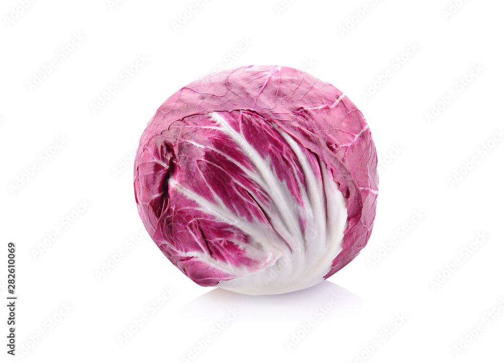 closeup radicchio isolated on a white background closeup radicchio isolated on a white background