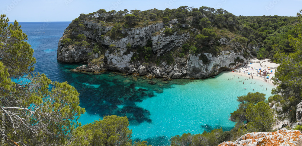 Overview of Cala Macarelleta, Menorca