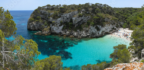 Overview of Cala Macarelleta, Menorca