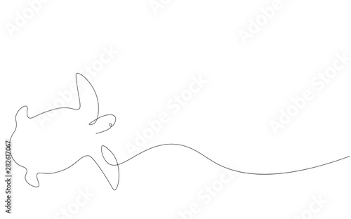 Fototapeta Naklejka Na Ścianę i Meble -  Turtle swim on sea or ocean, vector illustration	