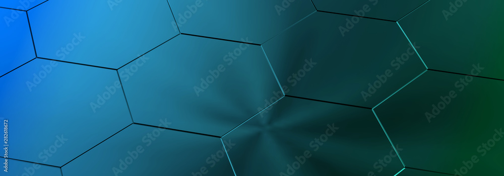 3d ILLUSTRATION, of abstract crystal background, hexagonal texture, wide panoramic for wallpaper 3d ILLUSTRATION, of abstract crystal background, hexagonal texture, wide panoramic for wallpaper