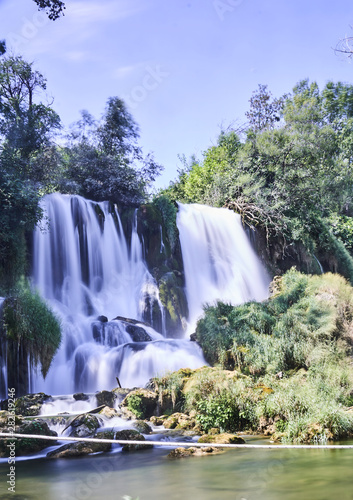 Long exposure shot in Krka waterfalls