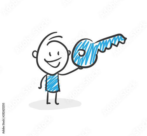 Stickman Blue: Key, password. (Nr. 21)	