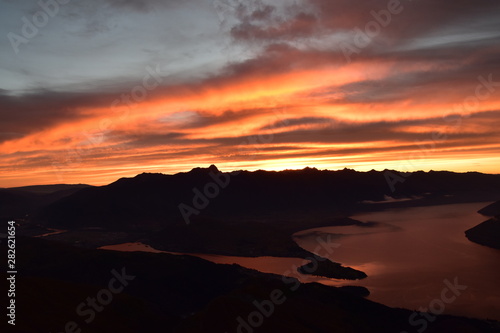 Sunrise on New year's Day in Queenstown, New Zealand © Yujun
