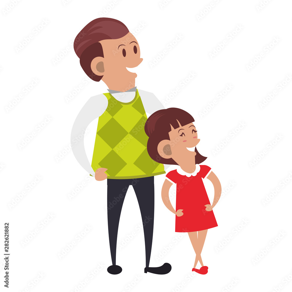 fathers day family celebration cartoon fathers day family celebration cartoon