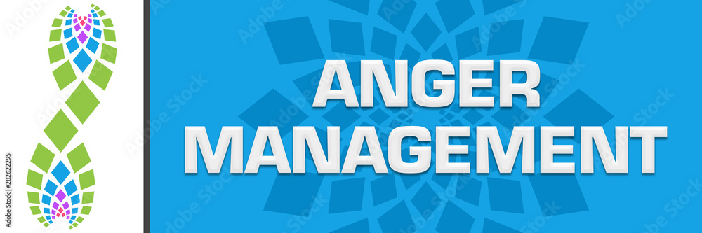Anger Management Blue Circular Green Element Horizontal 