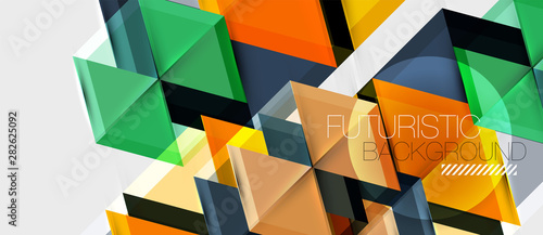 Geometric triangle and hexagon abstract background  vector illustration