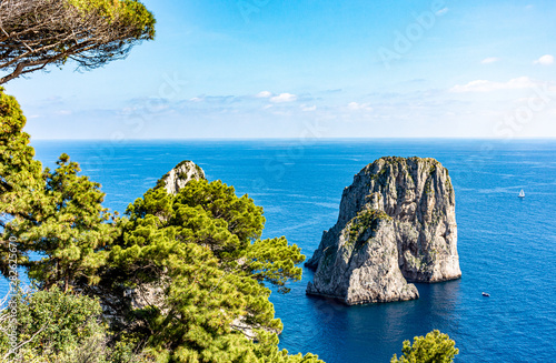 Fototapeta Naklejka Na Ścianę i Meble -  Italy, Capri, view of the faraglioni 