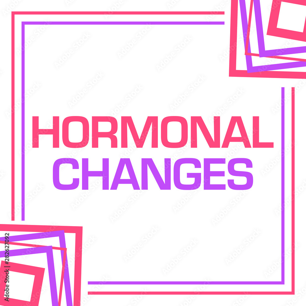Hormonal Changes Pink Purple Random Borders Square 