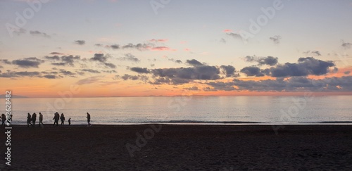 Beutiful sunset in Marina di Cecina (Livorno, Italy) - Summer, seaside