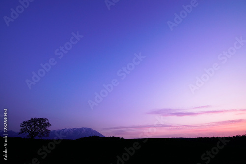 sunrise in the mountains