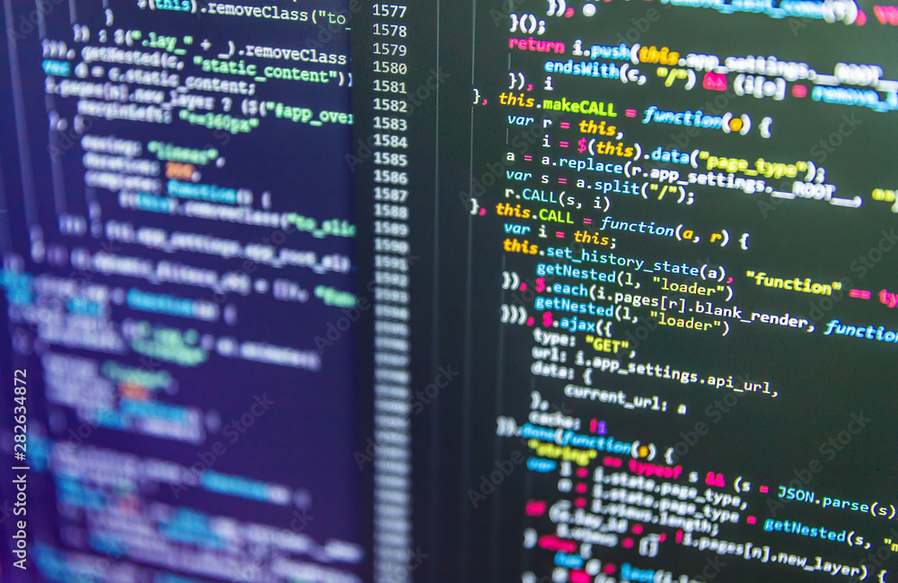 Javascript code in bracket software. Information technology website