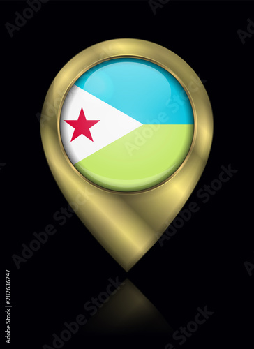 Flag of Djibouti. Vector Sign and Icon. Location Symbol Shape. Gold Free Download Flag of Djibouti. Vector Sign and Icon. Location Symbol Shape. Gold - GFXLoad