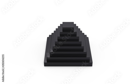 Pyramid Stairs Of success on isolated white background  ready for your info graphic presentation  pyramid stairs going upward direction  3d illustration