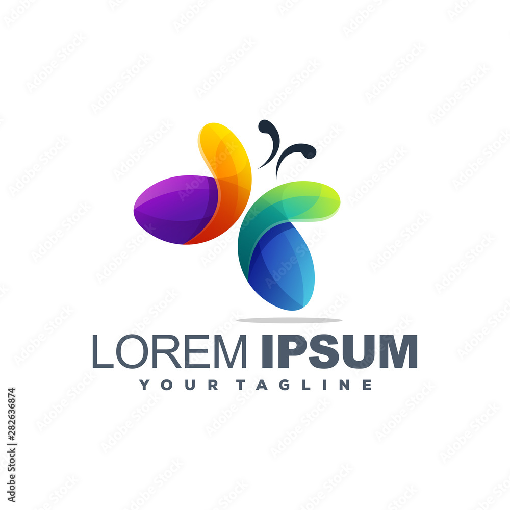 awesome gradient butterfly logo design awesome gradient butterfly logo design